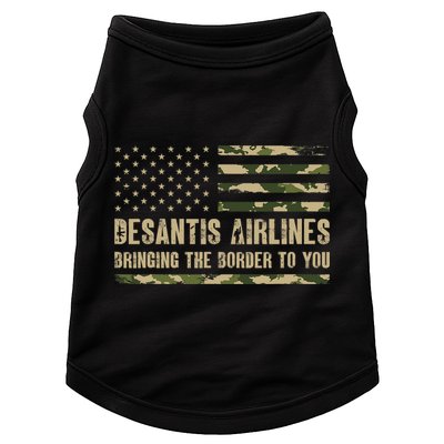 DeSantis Airlines Bringing The Border To You USA Camo Flag Doggie Tank