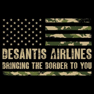 DeSantis Airlines Bringing The Border To You USA Camo Flag T-Shirt