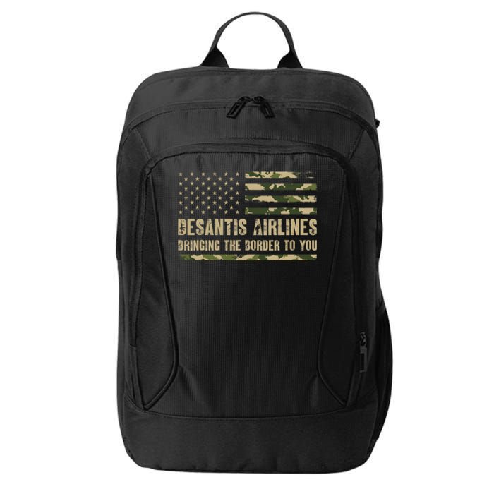 DeSantis Airlines Bringing The Border To You USA Camo Flag City Backpack