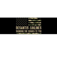 DeSantis Airlines Bringing The Border To You USA Camo Flag Bumper Sticker