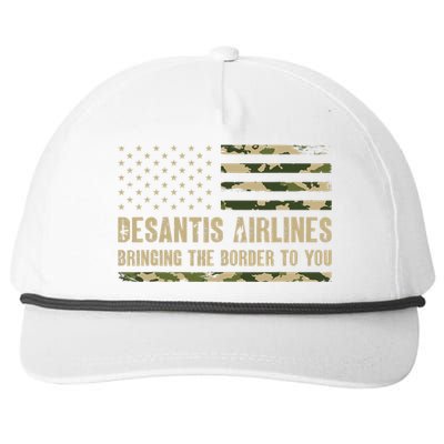 DeSantis Airlines Bringing The Border To You USA Camo Flag Snapback Five-Panel Rope Hat