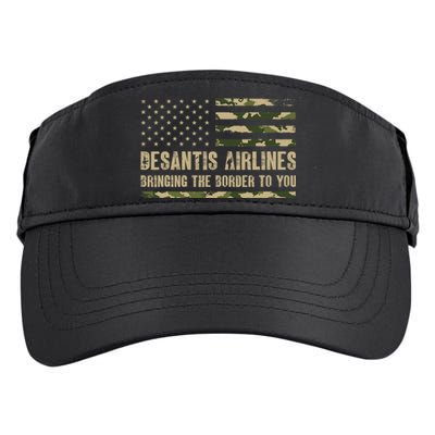 DeSantis Airlines Bringing The Border To You USA Camo Flag Adult Drive Performance Visor