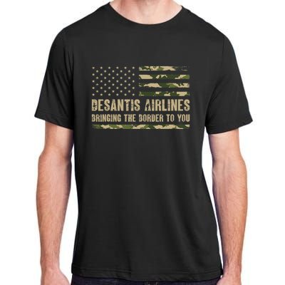 DeSantis Airlines Bringing The Border To You USA Camo Flag Adult ChromaSoft Performance T-Shirt