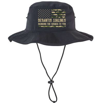 DeSantis Airlines Bringing The Border To You USA Camo Flag Bucket Hat