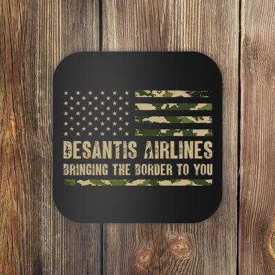 DeSantis Airlines Bringing The Border To You USA Camo Flag Coaster