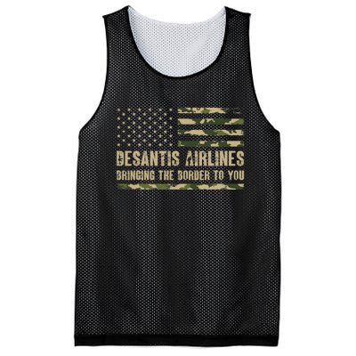 DeSantis Airlines Bringing The Border To You USA Camo Flag Mesh Reversible Basketball Jersey Tank