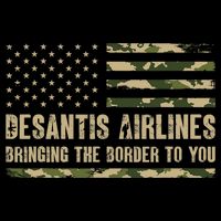 DeSantis Airlines Bringing The Border To You USA Camo Flag Magnet