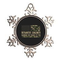 DeSantis Airlines Bringing The Border To You USA Camo Flag Metallic Star Ornament