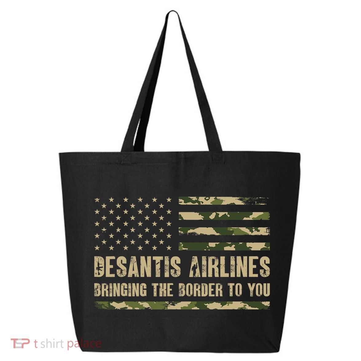 DeSantis Airlines Bringing The Border To You USA Camo Flag 25L Jumbo Tote