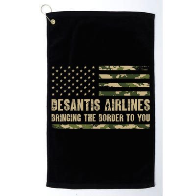 DeSantis Airlines Bringing The Border To You USA Camo Flag Golf Towel