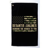 DeSantis Airlines Bringing The Border To You USA Camo Flag Golf Towel