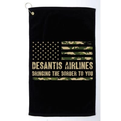 DeSantis Airlines Bringing The Border To You USA Camo Flag Platinum Collection Golf Towel