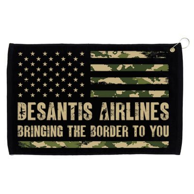 DeSantis Airlines Bringing The Border To You USA Camo Flag Grommeted Golf Towel