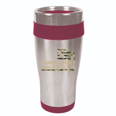 DeSantis Airlines Bringing The Border To You USA Camo Flag 16oz Travel Tumbler