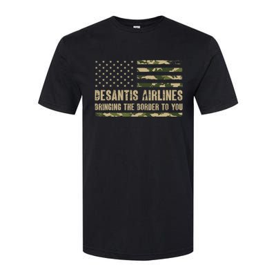 DeSantis Airlines Bringing The Border To You USA Camo Flag Softstyle CVC T-Shirt