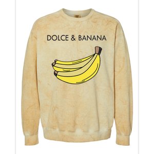 Dolce And Banana Funny Fashion Bananas Vegan Veggie Colorblast Crewneck Sweatshirt