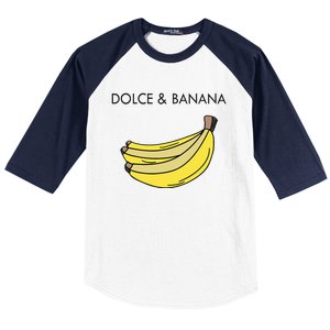 Dolce And Banana Funny Fashion Bananas Vegan Veggie Baseball Sleeve Shirt