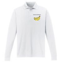 Dolce And Banana Funny Fashion Bananas Vegan Veggie Performance Long Sleeve Polo