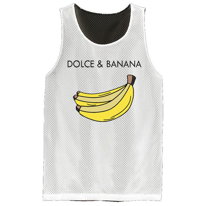 Dolce And Banana Funny Fashion Bananas Vegan Veggie Mesh Reversible Basketball Jersey Tank