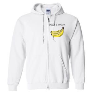 Dolce And Banana Funny Fashion Bananas Vegan Veggie Full Zip Hoodie