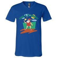 Dink And Be Merry! Santa Claus Fun Christmas Pickleball Memes Gift V-Neck T-Shirt