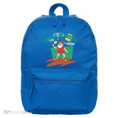 Dink And Be Merry! Santa Claus Fun Christmas Pickleball Memes Gift 16 in Basic Backpack