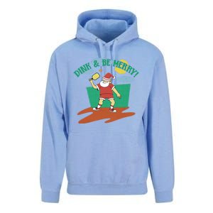 Dink And Be Merry! Santa Claus Fun Christmas Pickleball Memes Gift Unisex Surf Hoodie