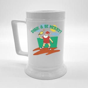 Dink And Be Merry! Santa Claus Fun Christmas Pickleball Memes Gift Beer Stein