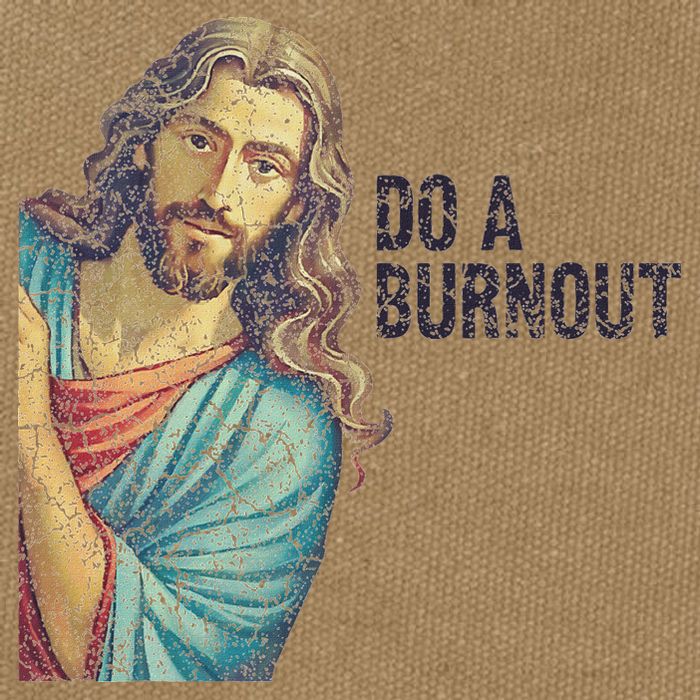 Do A Burnout Jesus Meme Funny Saying Hard Working Cotton Canvas Backpack