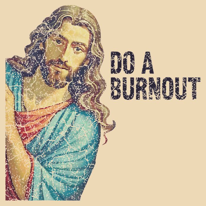 Do A Burnout Jesus Meme Funny Saying Hard Working Zip Tote Bag