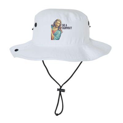 Do A Burnout Jesus Meme Funny Saying Hard Working Bucket Hat