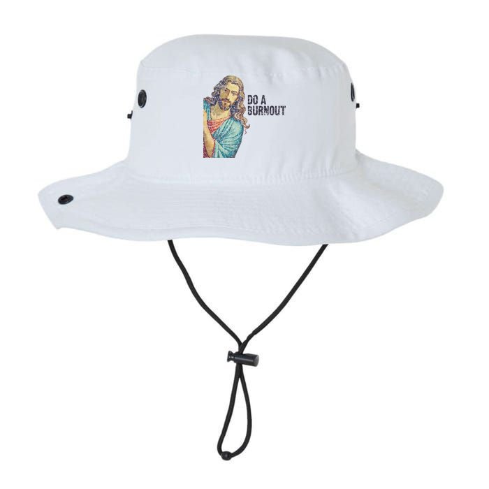 Do A Burnout Jesus Meme Funny Saying Hard Working Bucket Hat