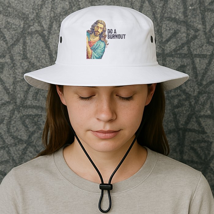 Do A Burnout Jesus Meme Funny Saying Hard Working Bucket Hat