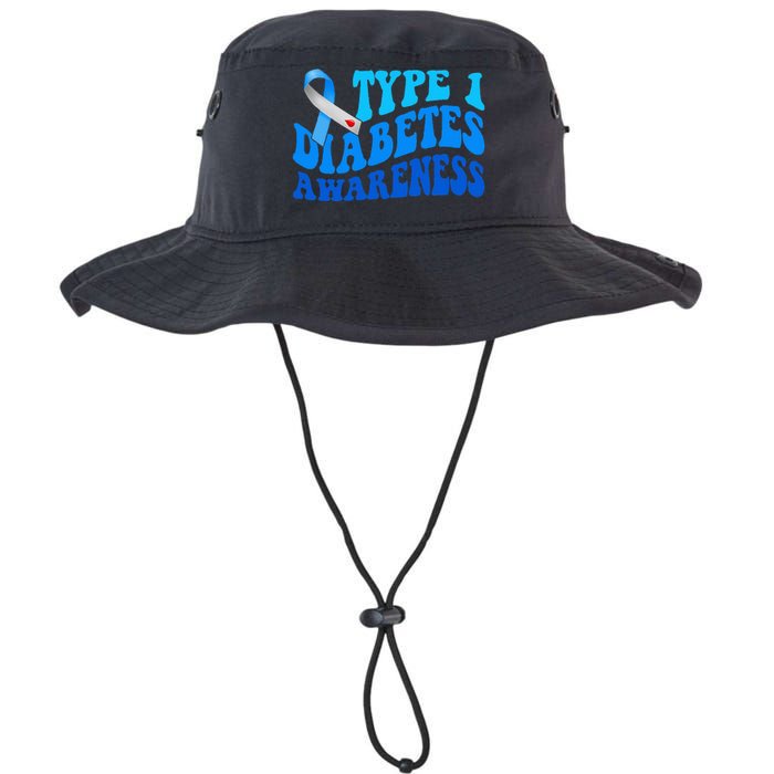 Diabetes Awareness Blue Ribbon T1D Warrior  Legacy Cool Fit Booney Bucket Hat