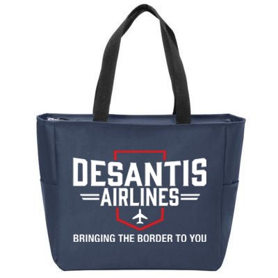 DeSantis Airlines Bringing The Border To You Funny Zip Tote Bag