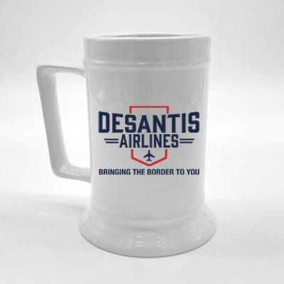 DeSantis Airlines Bringing The Border To You Funny Beer Stein