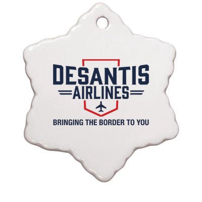 DeSantis Airlines Bringing The Border To You Funny Ceramic Star Ornament