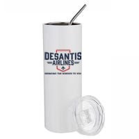 DeSantis Airlines Bringing The Border To You Funny Stainless Steel Tumbler