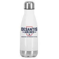 DeSantis Airlines Bringing The Border To You Funny Stainless Steel Insulated Water Bottle