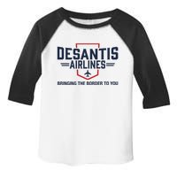 DeSantis Airlines Bringing The Border To You Funny Toddler Fine Jersey T-Shirt