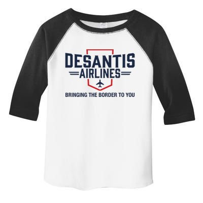 DeSantis Airlines Bringing The Border To You Funny Toddler Fine Jersey T-Shirt