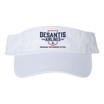 DeSantis Airlines Bringing The Border To You Funny Valucap Bio-Washed Visor