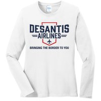 DeSantis Airlines Bringing The Border To You Funny Ladies Long Sleeve Shirt