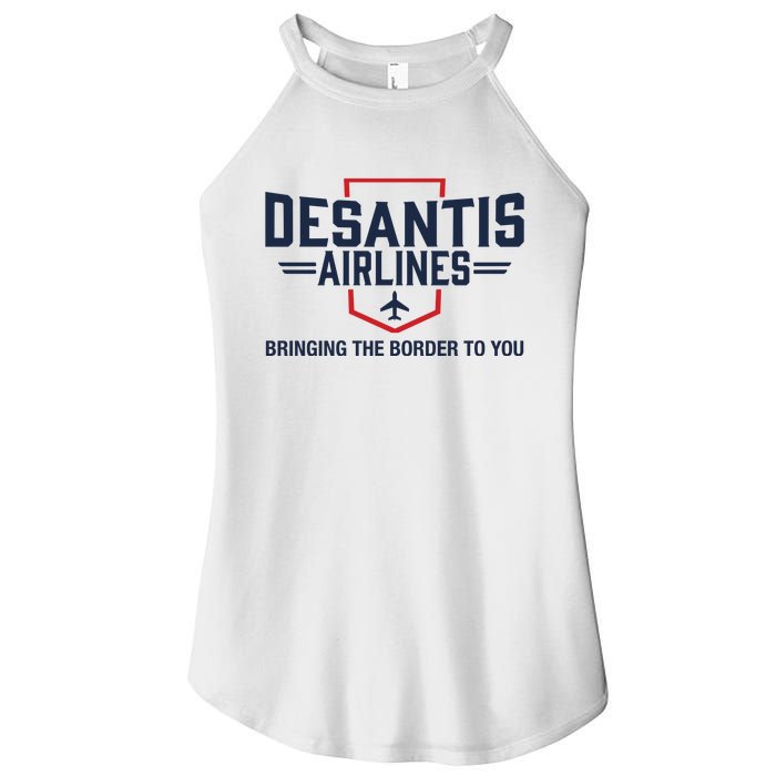 DeSantis Airlines Bringing The Border To You Funny Women's Perfect Tri Rocker Tank