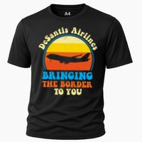 Desantis Airlines Brining The Boarder To You Funny Political Cooling Performance Crew T-Shirt