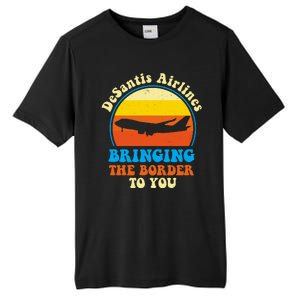 Desantis Airlines Brining The Boarder To You Funny Political Tall Fusion ChromaSoft Performance T-Shirt