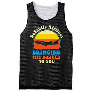 Desantis Airlines Brining The Boarder To You Funny Political Mesh Reversible Basketball Jersey Tank