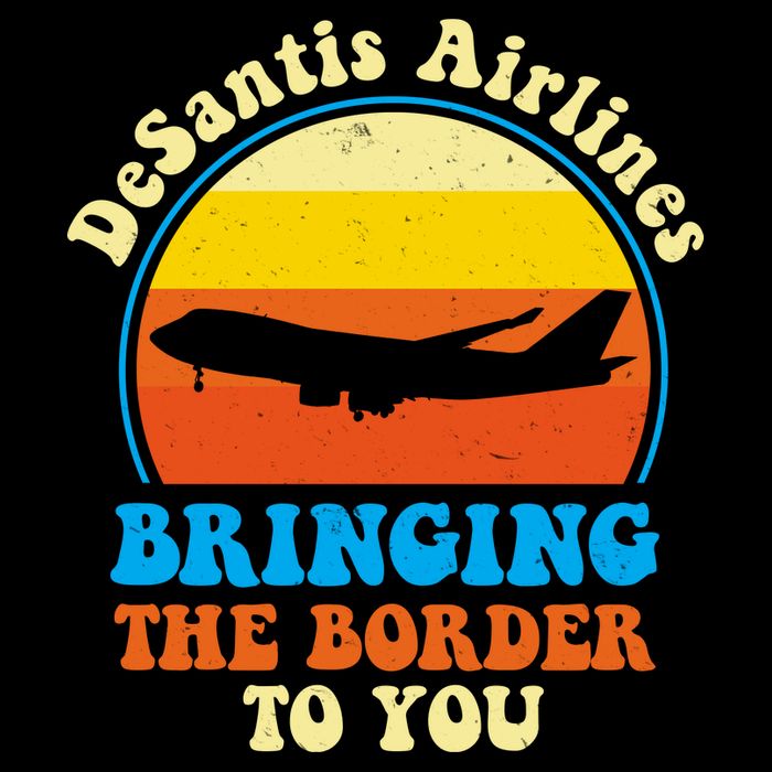 Desantis Airlines Brining The Boarder To You Funny Political Baby Bodysuit