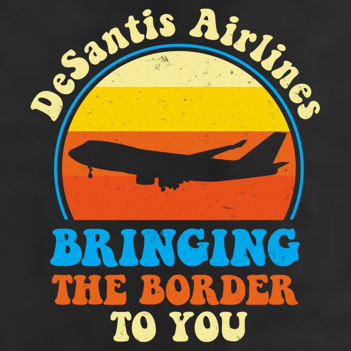 Desantis Airlines Brining The Boarder To You Funny Political Golf Towel