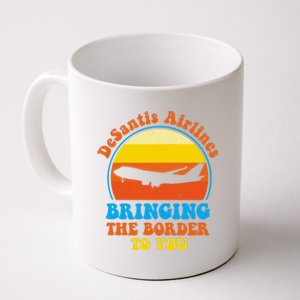 Desantis Airlines Brining The Boarder To You Funny Political Coffee Mug